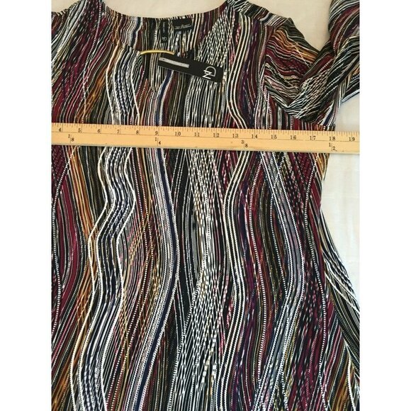 New Directions Boho Tunic Womens S Multicolor Bell Sleeve Festival Artistic Y2K - Picture 9 of 12